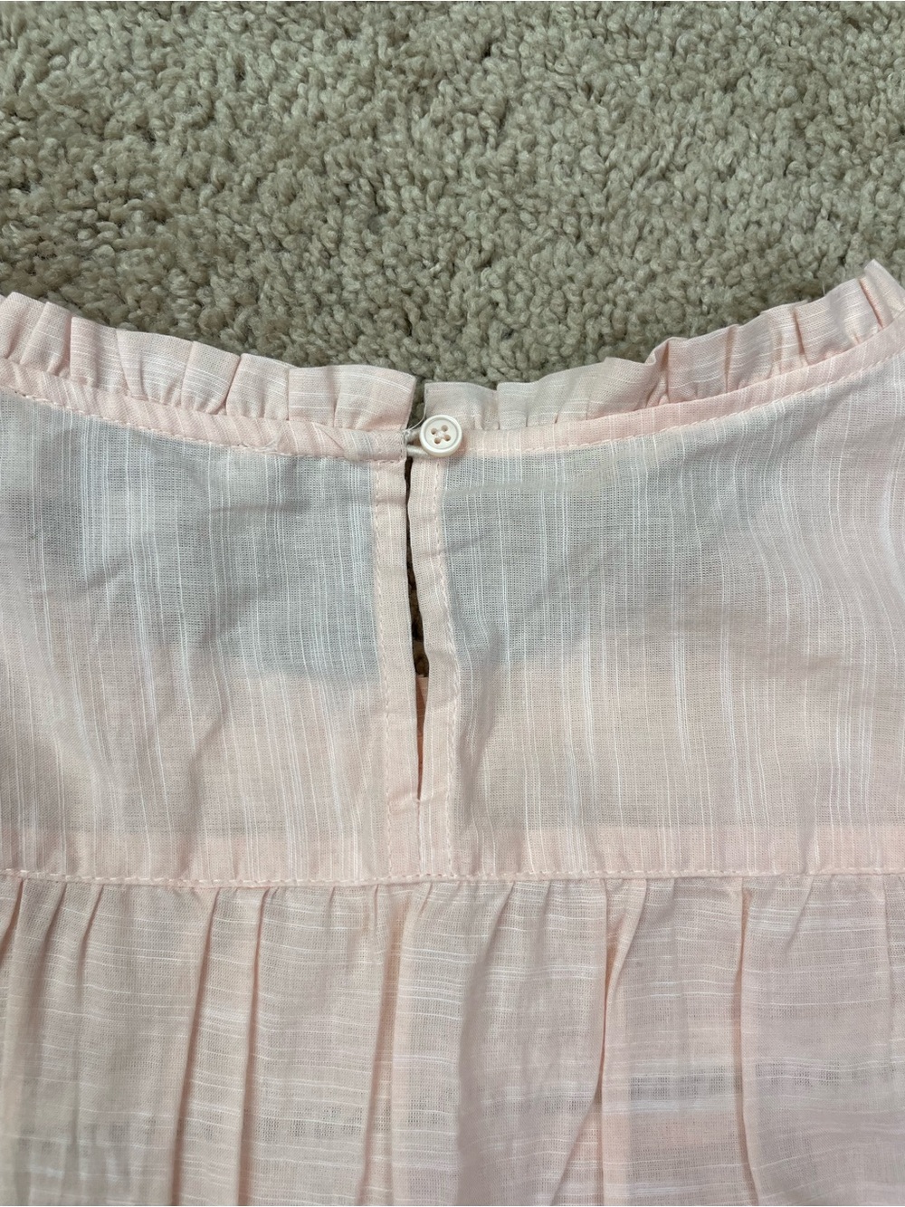 Loft Women’s Pale Pink Eyelet Yoke Peasant‎ Top - Picture 12 of 12
